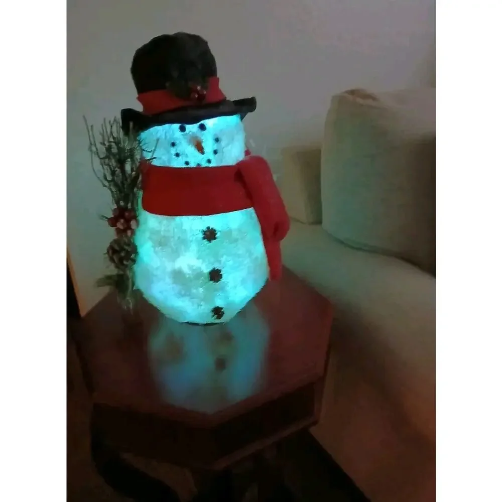 Vintage‎ SNOWMAN Glow LIGHT Color Changing 15
